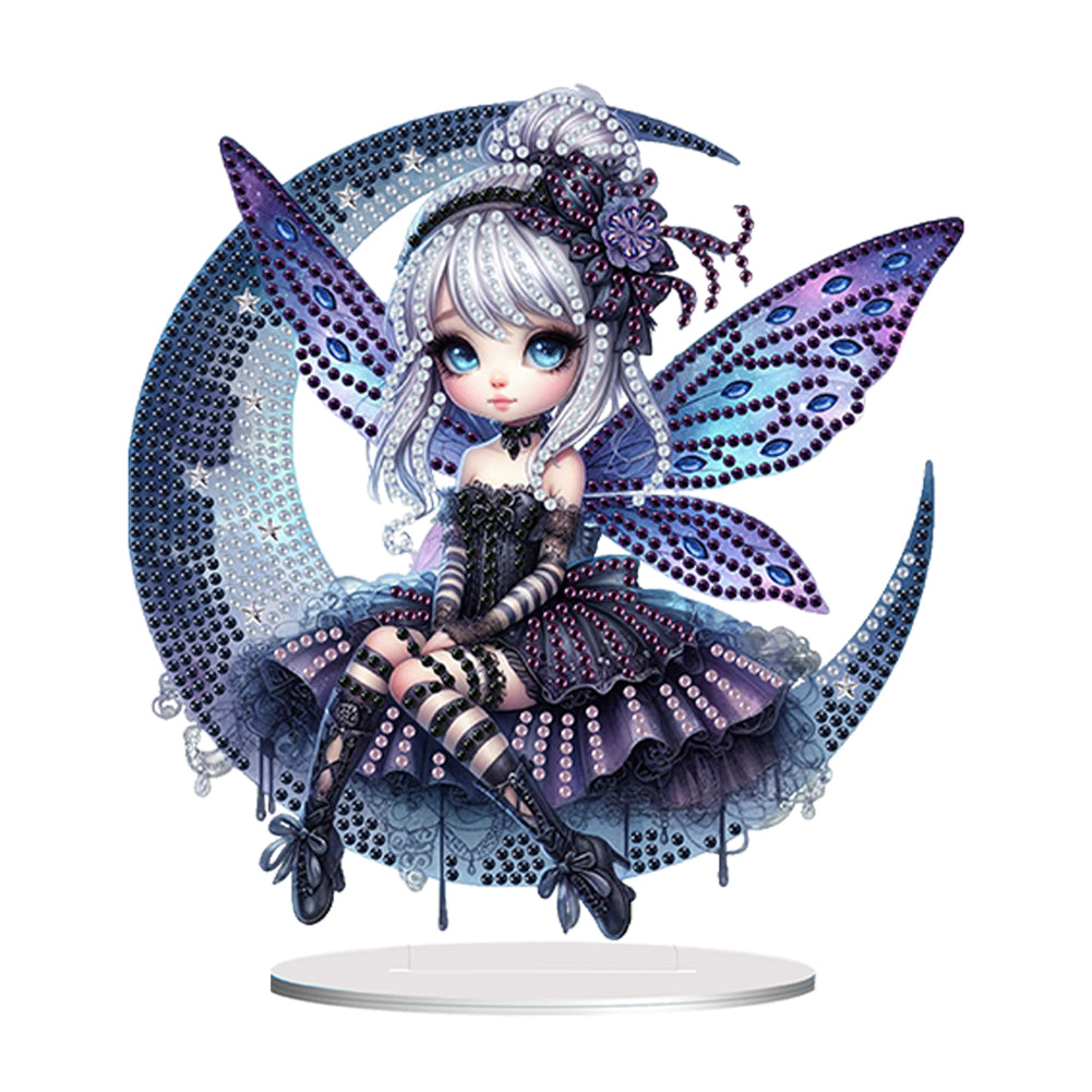 Acrylic Fairy Girl Desktop Diamond Art Kits Diamond Painting Tabletop Decoration