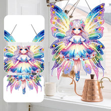 Load image into Gallery viewer, Butterfly Girl 5D DIY Diamond Painting Dots Pendant for Wall Window Decor
