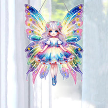 Load image into Gallery viewer, Butterfly Girl 5D DIY Diamond Painting Dots Pendant for Wall Window Decor
