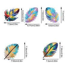 Load image into Gallery viewer, 5Pcs Double Sided Puppy Feather Full Drill Keyring for Home Birthday Party Decor
