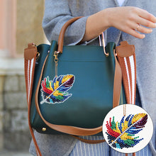 Load image into Gallery viewer, 5Pcs Double Sided Puppy Feather Full Drill Keyring for Home Birthday Party Decor
