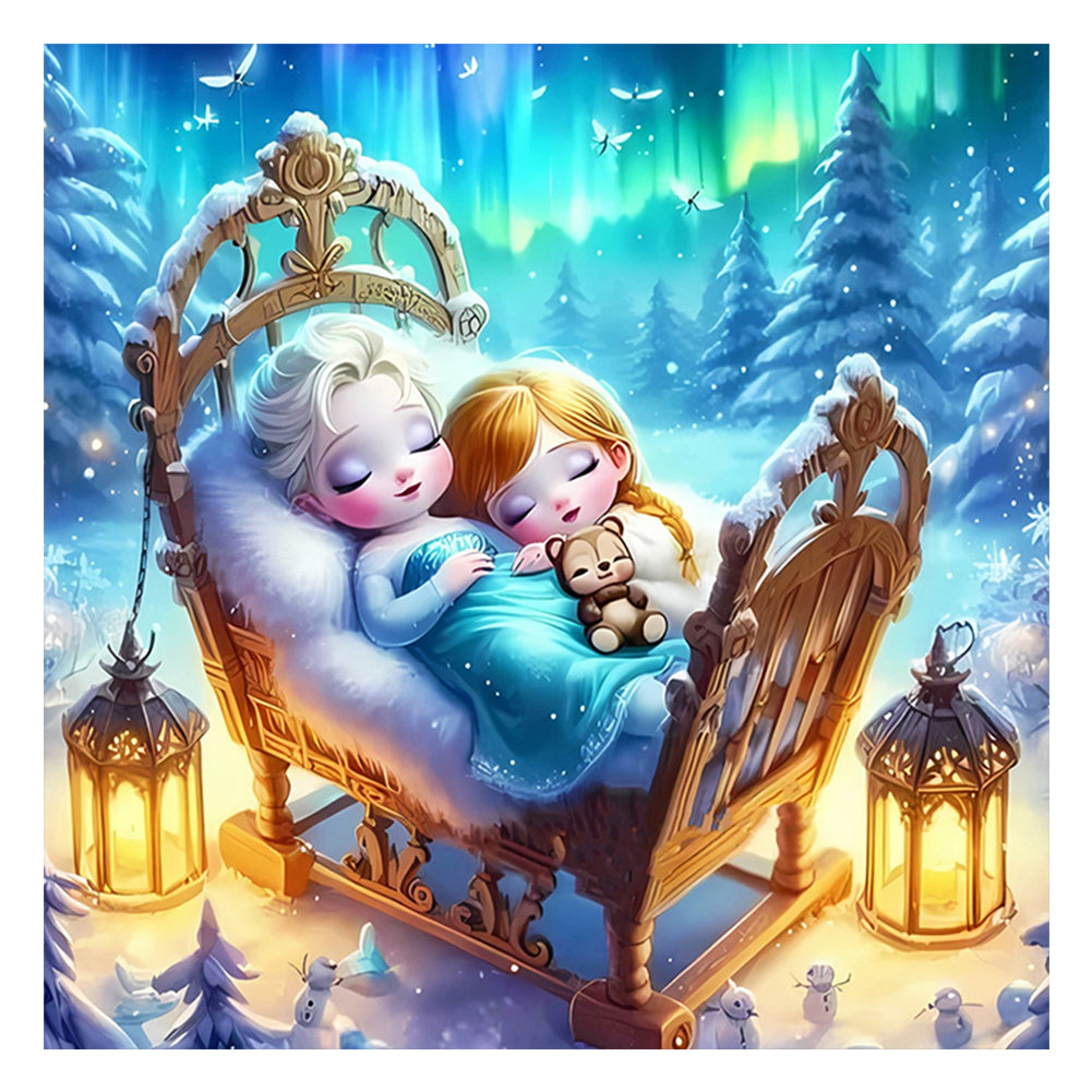 Diamond Painting - Full Round - disney princess elsa anna (40*40CM)