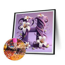 Load image into Gallery viewer, Diamond Painting - Full Round - Lily letter H (40*40CM)
