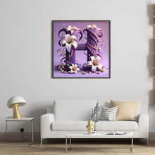 Load image into Gallery viewer, Diamond Painting - Full Round - Lily letter H (40*40CM)
