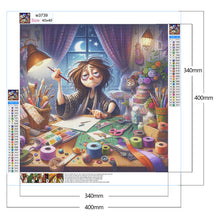 Load image into Gallery viewer, Diamond Painting - Full Round - Workers who stay up late to create (40*40CM)
