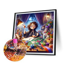 Load image into Gallery viewer, Diamond Painting - Full Round - Workers who stay up late to create (40*40CM)
