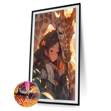 Load image into Gallery viewer, Diamond Painting - Full Round - giraffe girl (40*60CM)
