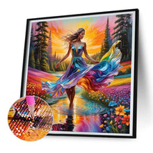 Load image into Gallery viewer, Diamond Painting - Full Round - flower girl (30*30CM)
