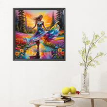Load image into Gallery viewer, Diamond Painting - Full Round - flower girl (30*30CM)
