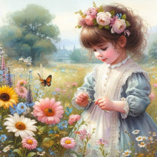 Load image into Gallery viewer, Diamond Painting - Full Round - flower girl (30*30CM)
