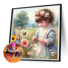 Load image into Gallery viewer, Diamond Painting - Full Round - flower girl (30*30CM)
