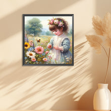 Load image into Gallery viewer, Diamond Painting - Full Round - flower girl (30*30CM)

