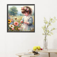 Load image into Gallery viewer, Diamond Painting - Full Round - flower girl (30*30CM)
