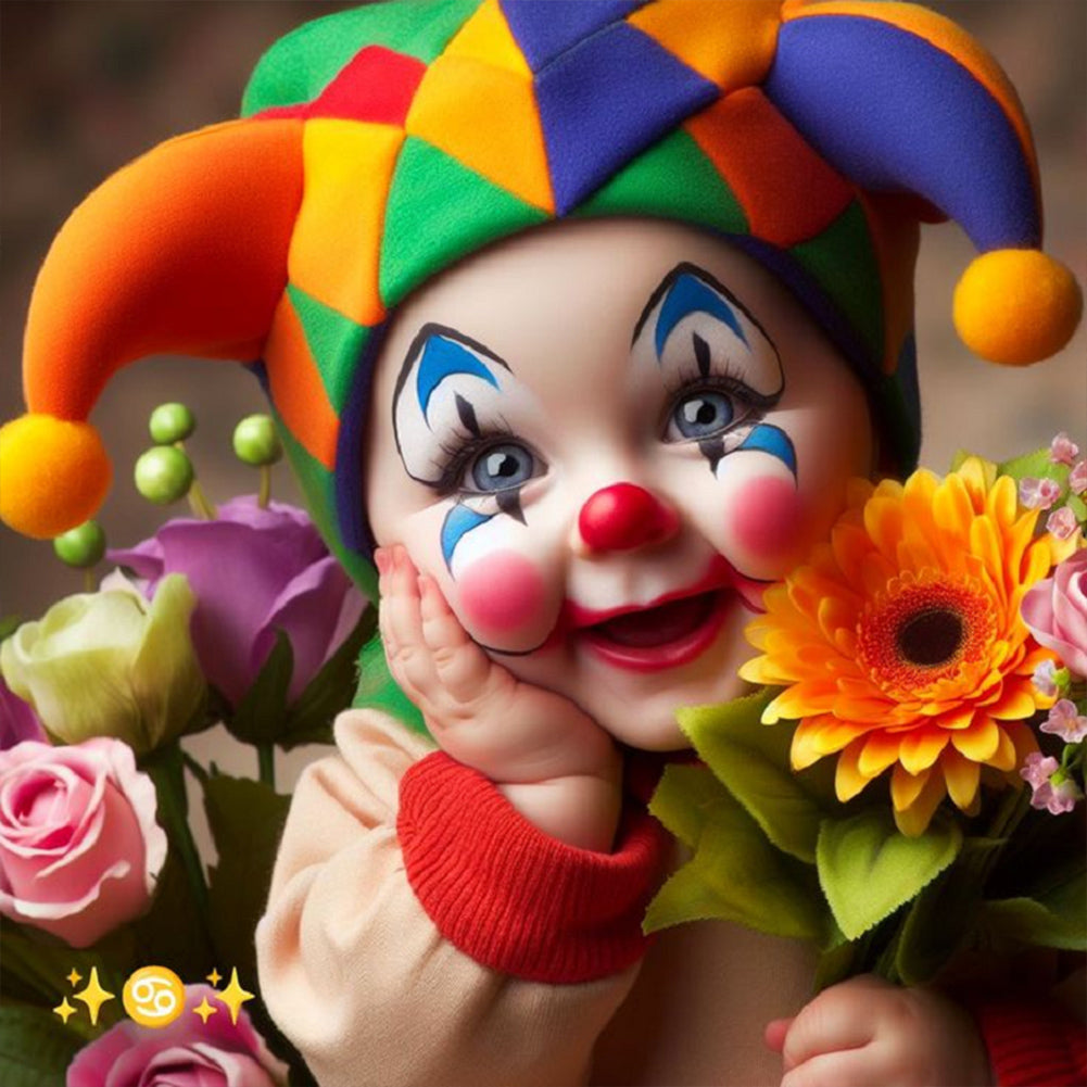 Diamond Painting - Full Round - clown girl (40*40CM)
