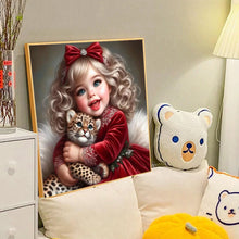 Load image into Gallery viewer, Diamond Painting - Full Round - cute pet girl (40*40CM)
