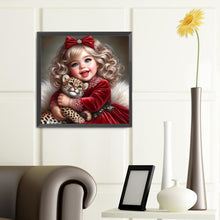 Load image into Gallery viewer, Diamond Painting - Full Round - cute pet girl (40*40CM)
