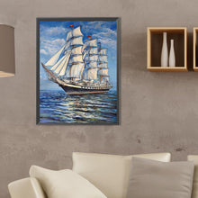 Load image into Gallery viewer, Diamond Painting - Full Square - sea sailing boat (30*40CM)
