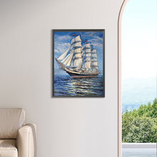Load image into Gallery viewer, Diamond Painting - Full Square - sea sailing boat (30*40CM)
