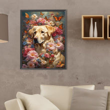 Load image into Gallery viewer, Diamond Painting - Full Square - butterfly puppy (30*40CM)
