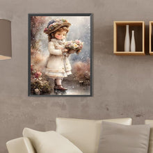Load image into Gallery viewer, Diamond Painting - Full Square - oil painting little girl (30*40CM)
