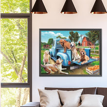 Load image into Gallery viewer, Diamond Painting - Full Square - puppy car (40*30CM)
