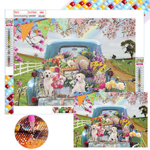 Load image into Gallery viewer, Diamond Painting - Full Square - puppy car (40*30CM)
