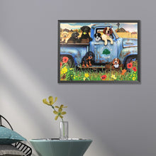Load image into Gallery viewer, Diamond Painting - Full Square - puppy car (40*30CM)
