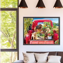 Load image into Gallery viewer, Diamond Painting - Full Square - puppy car (40*30CM)
