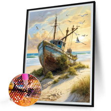 Load image into Gallery viewer, Diamond Painting - Full Square - sailing boat on seaside (40*50CM)
