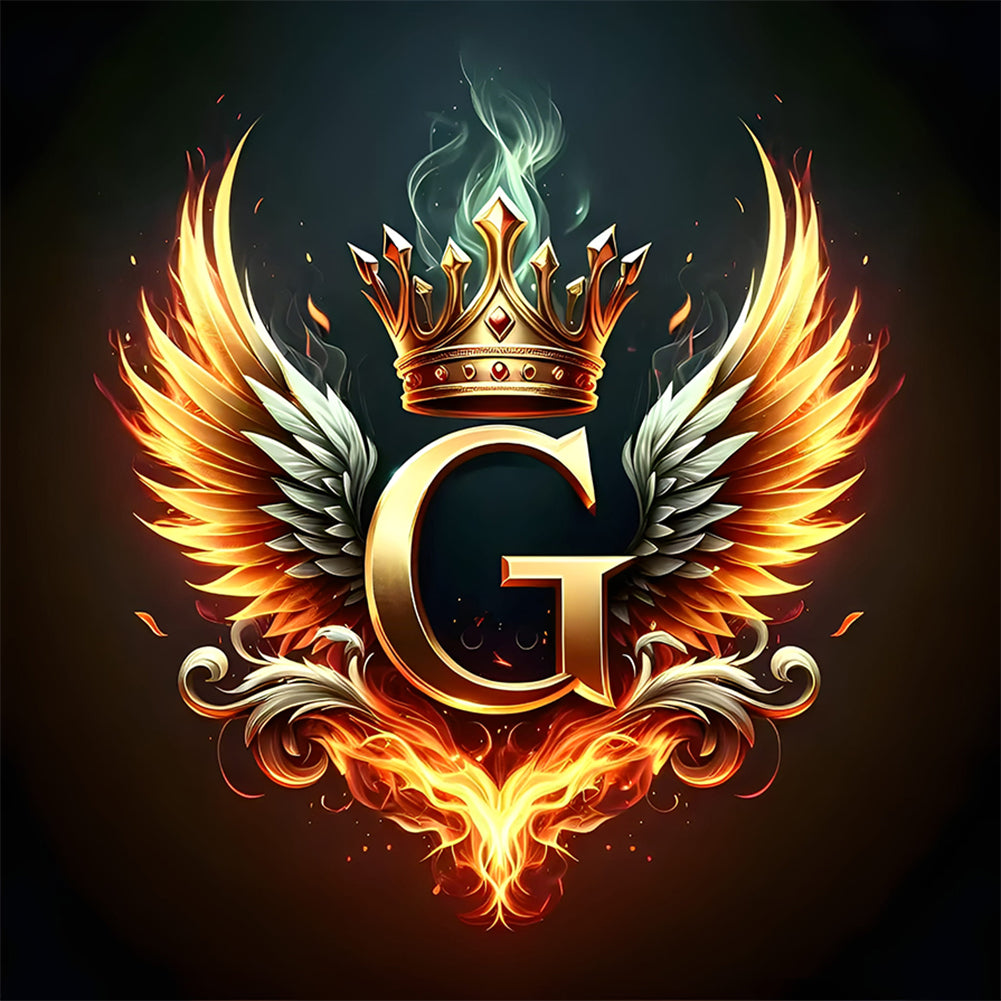Diamond Painting - Full Round - Wings letter-G (30*30CM)