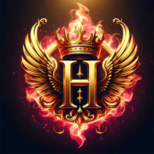 Load image into Gallery viewer, Diamond Painting - Full Round - Wings Letter-H (30*30CM)
