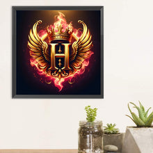 Load image into Gallery viewer, Diamond Painting - Full Round - Wings Letter-H (30*30CM)
