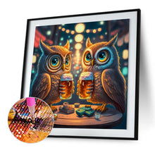 Load image into Gallery viewer, Diamond Painting - Full Round - Owl drinking drink (30*30CM)
