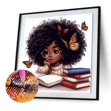 Load image into Gallery viewer, Diamond Painting - Full Round - girl reading book (30*30CM)

