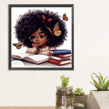 Load image into Gallery viewer, Diamond Painting - Full Round - girl reading book (30*30CM)
