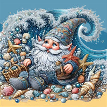 Load image into Gallery viewer, Diamond Painting - Full Round - Dwarf old man picking up shells (30*30CM)
