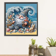 Load image into Gallery viewer, Diamond Painting - Full Round - Dwarf old man picking up shells (30*30CM)

