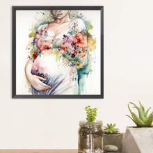 Load image into Gallery viewer, Diamond Painting - Full Round - pregnant woman (30*30CM)
