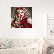 Load image into Gallery viewer, Diamond Painting - Full Round - cute pet girl (30*30CM)
