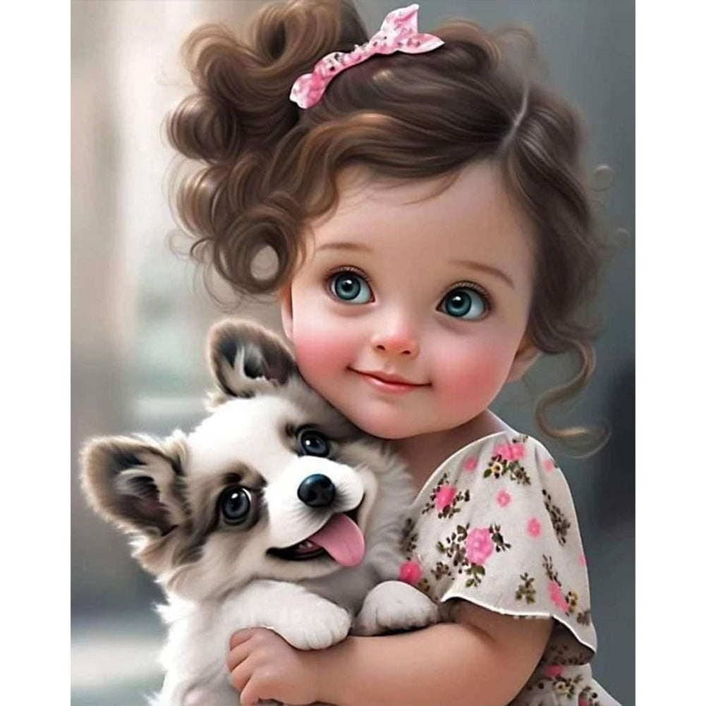 Diamond Painting - Full Round - little girl (40*50CM)