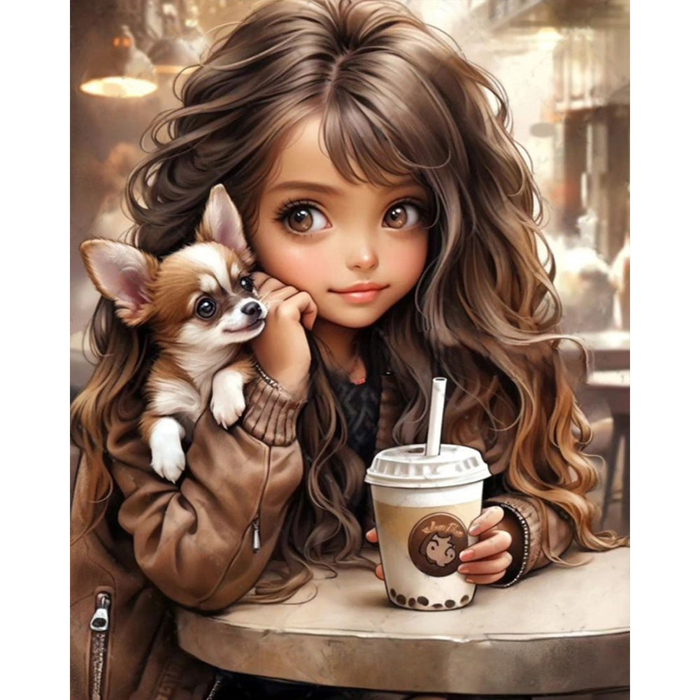 Diamond Painting - Full Round - little girl (40*50CM)