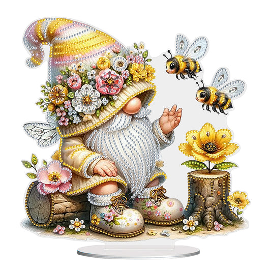Gnome Double Sided Effect Diamond Painting Tabletop Ornaments Kit Table Decor