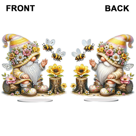 Gnome Double Sided Effect Diamond Painting Tabletop Ornaments Kit Table Decor