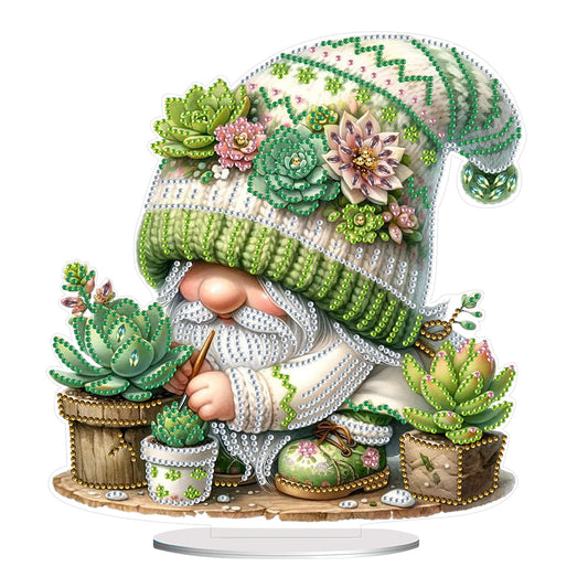 Gnome Double Sided Effect Diamond Painting Tabletop Ornaments Kit Table Decor