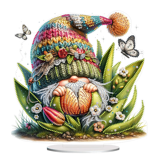 Gnome Double Sided Effect Diamond Painting Tabletop Ornaments Kit Table Decor