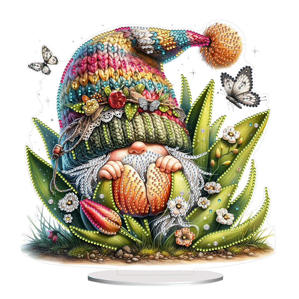 Gnome Double Sided Effect Diamond Painting Tabletop Ornaments Kit Table Decor