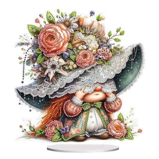 Gnome Double Sided Effect Diamond Painting Tabletop Ornaments Kit Table Decor