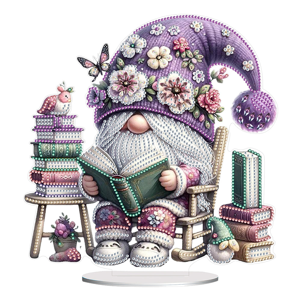 Gnome Double Sided Effect Diamond Painting Tabletop Ornaments Kit Table Decor