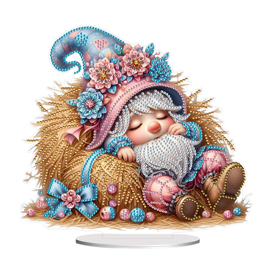 Gnome Double Sided Effect Diamond Painting Tabletop Ornaments Kit Table Decor