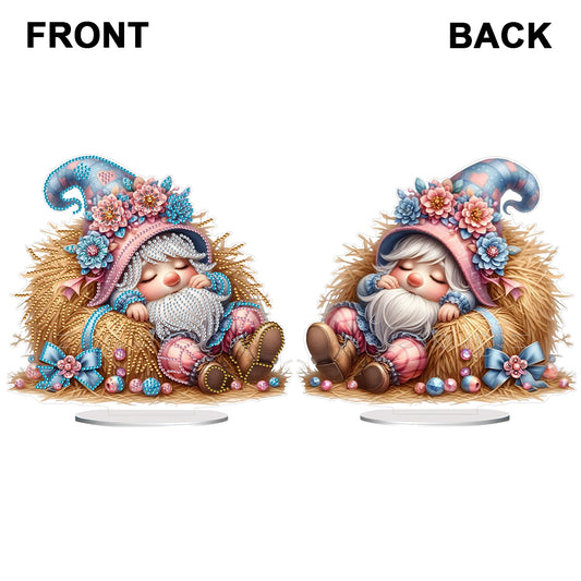 Gnome Double Sided Effect Diamond Painting Tabletop Ornaments Kit Table Decor